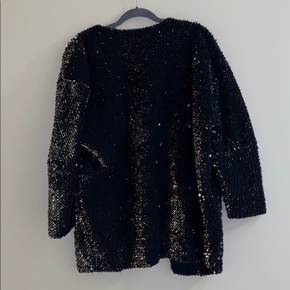 H&M Gold and Black Sequined Statement Jacket - Picture 2 of 4